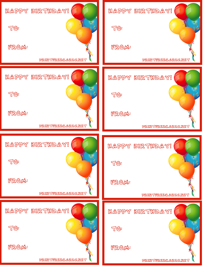 Happy Birthday Gift Tag Free Printable Printable Templates
