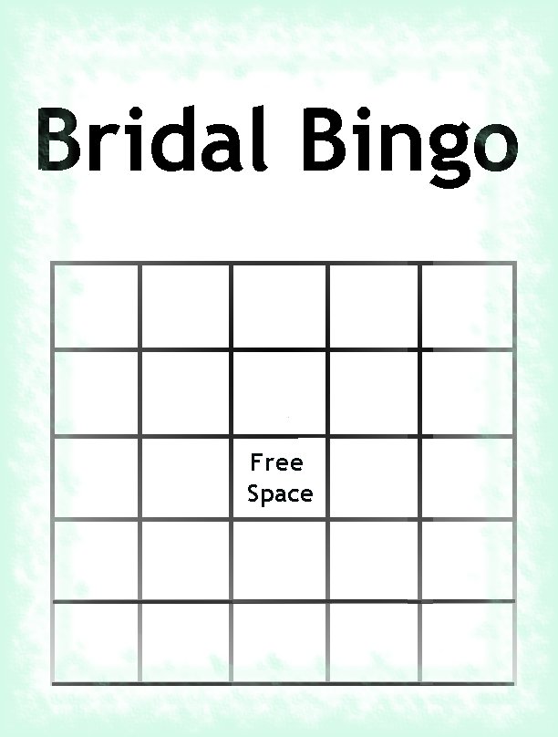 5 Best Images Of Free Printable Blank Bridal Bingo Printable Bridal 