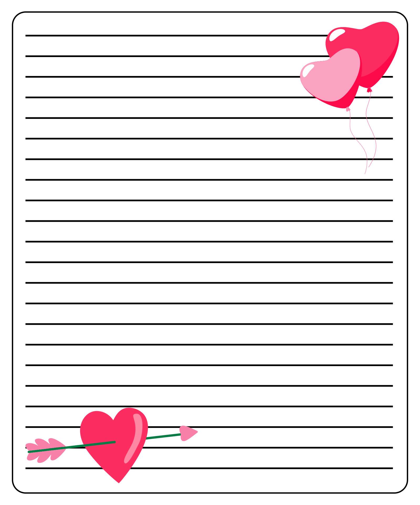 9 Best Images of Printable Valentine Letter Templates Love Valentine