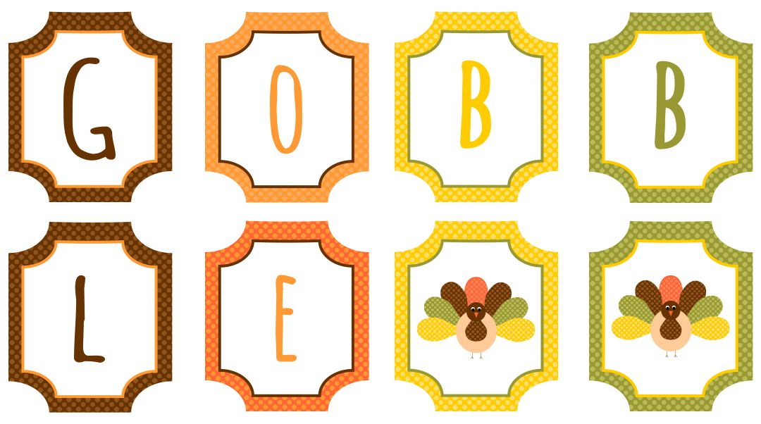 7 Best Images Of Printable Thanksgiving Banner Fall Thanksgiving 