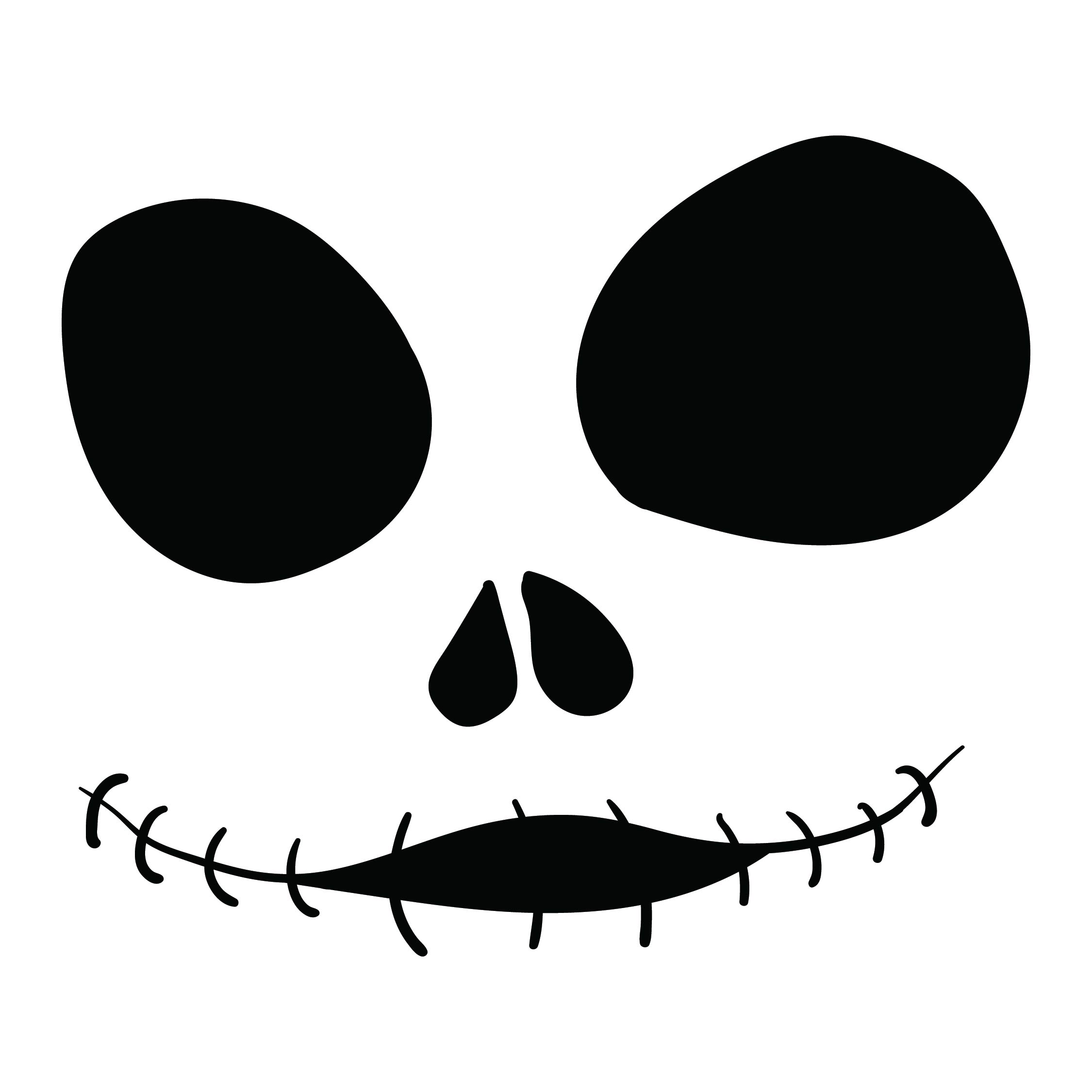 Printable Jack Skellington Pumpkin Stencil Printable Templates