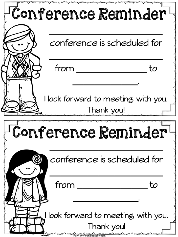 Free Printable Parent Teacher Conference Reminder Forms