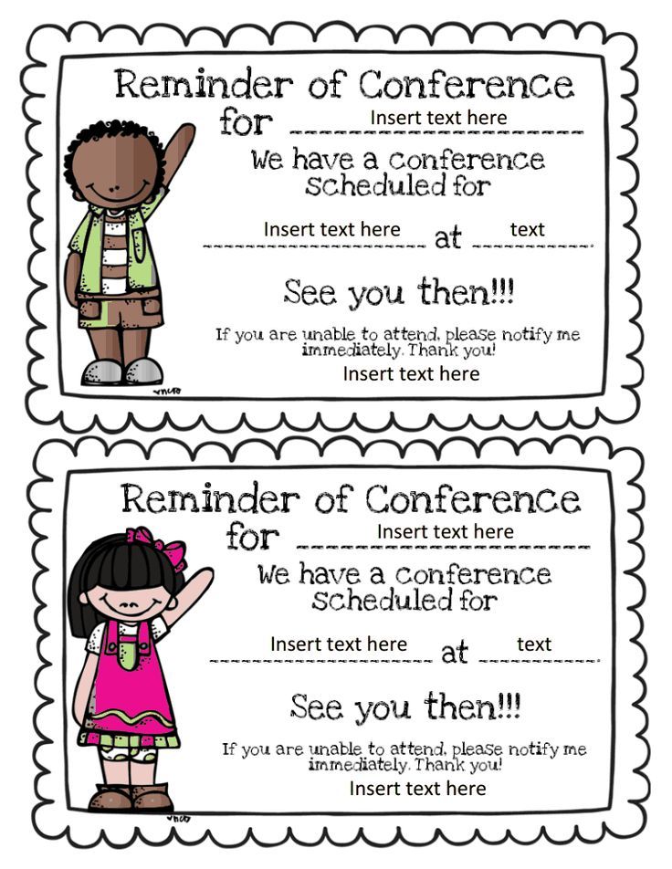  Free Printable Parent Teacher Conference Reminder Forms Printable 