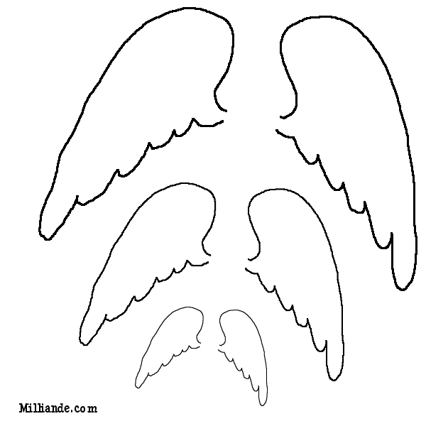 6 Best Images of Free Printable Angel Wings Templates Angel Wings