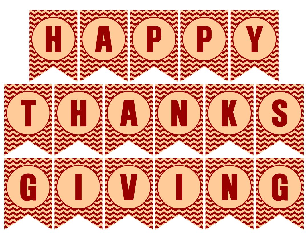 7 Best Images of Printable Thanksgiving Banner Fall & Thanksgiving