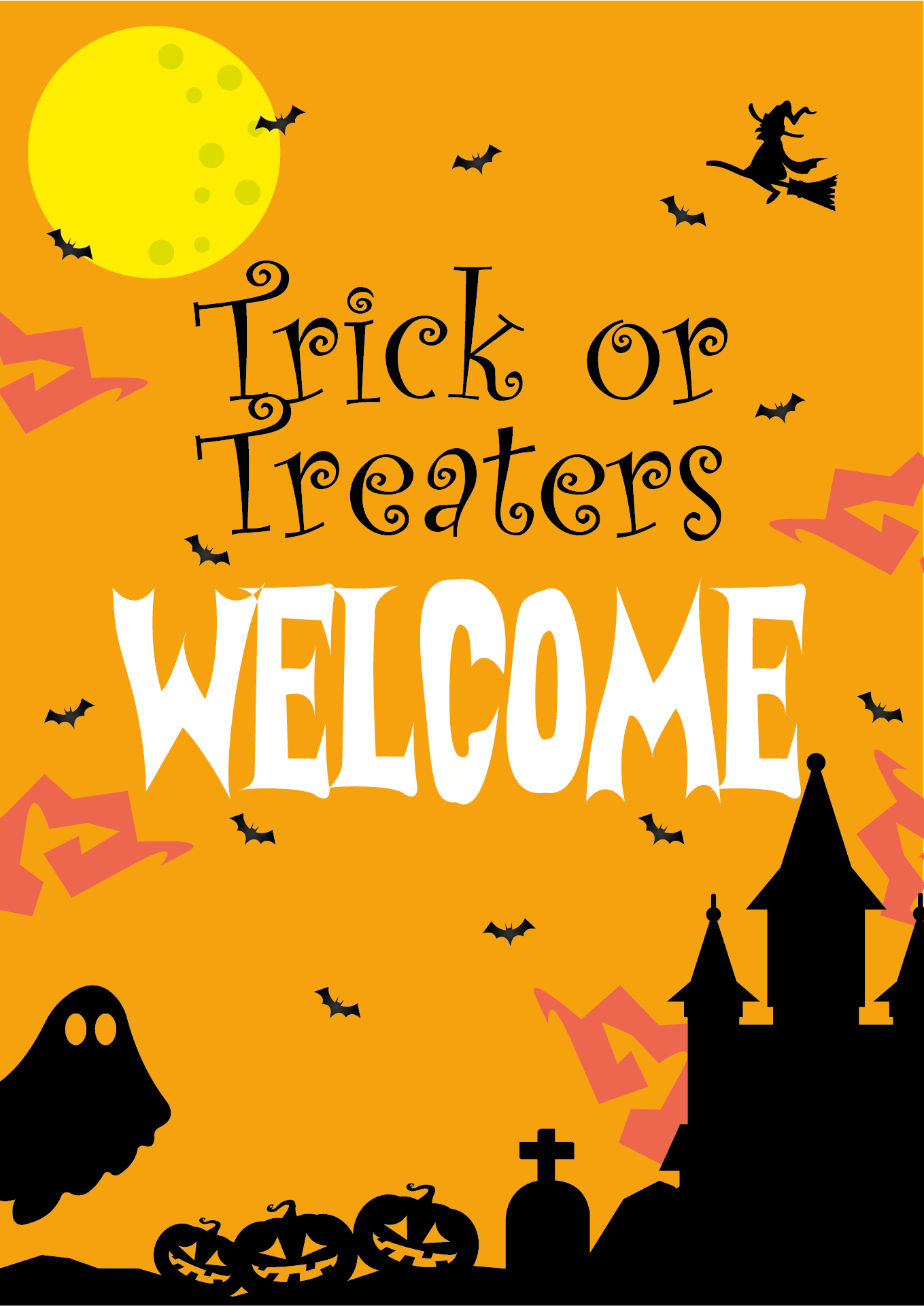 Free Printable Halloween Trick Or Treat Signs