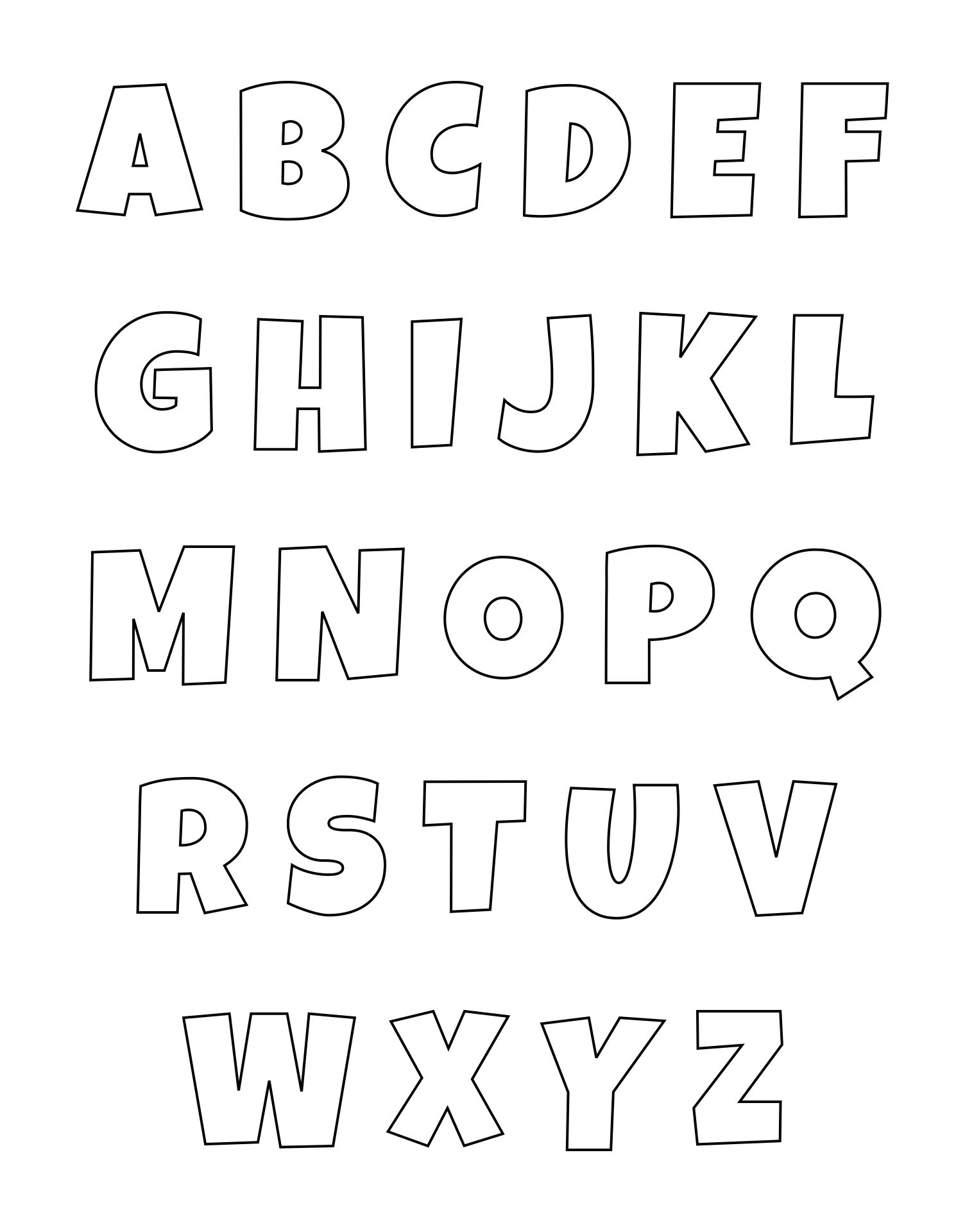 6 Best Images Of 2 Inch Alphabet Letters Printable Template Small 