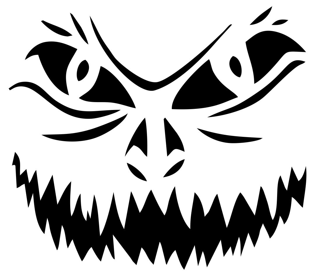 8 Best Images of Printable Halloween Patterns Scary Face Pumpkin