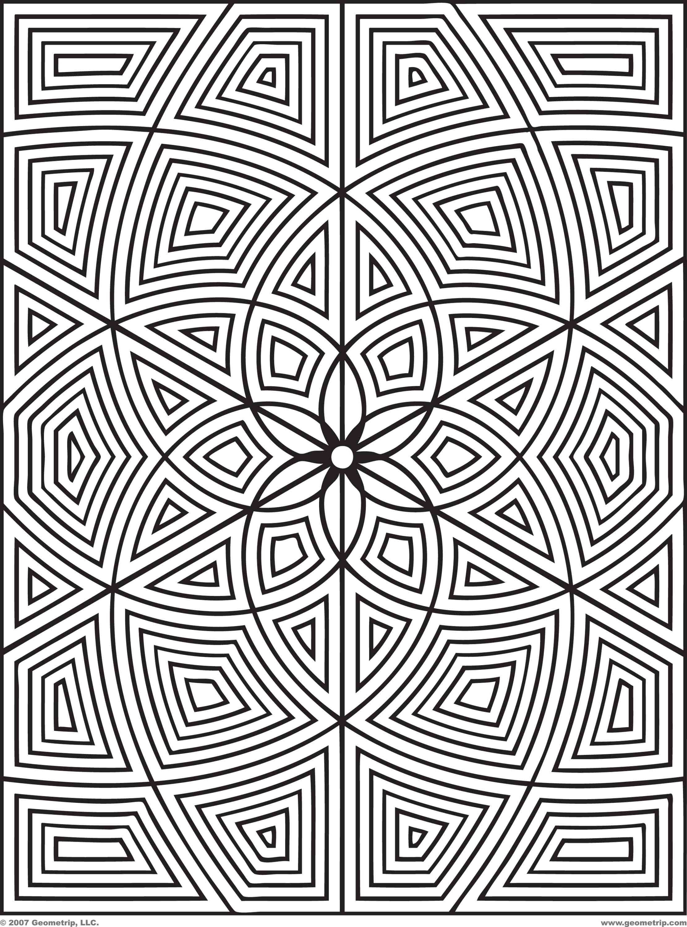 6 Best Images of Geometric Printable Coloring Pages ...