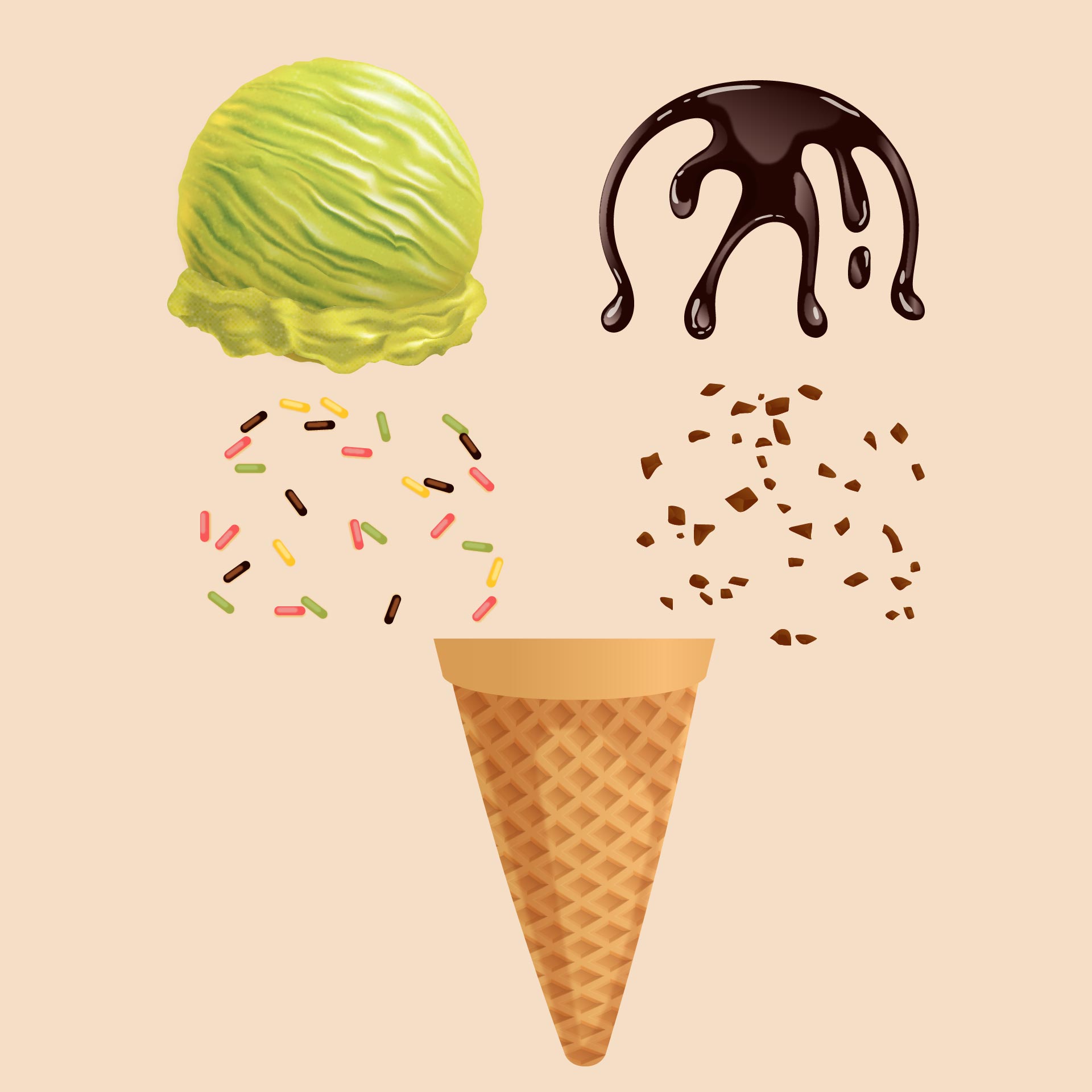 6 Best Images of Ice Cream Cone Pattern Printable Ice Cream Cone