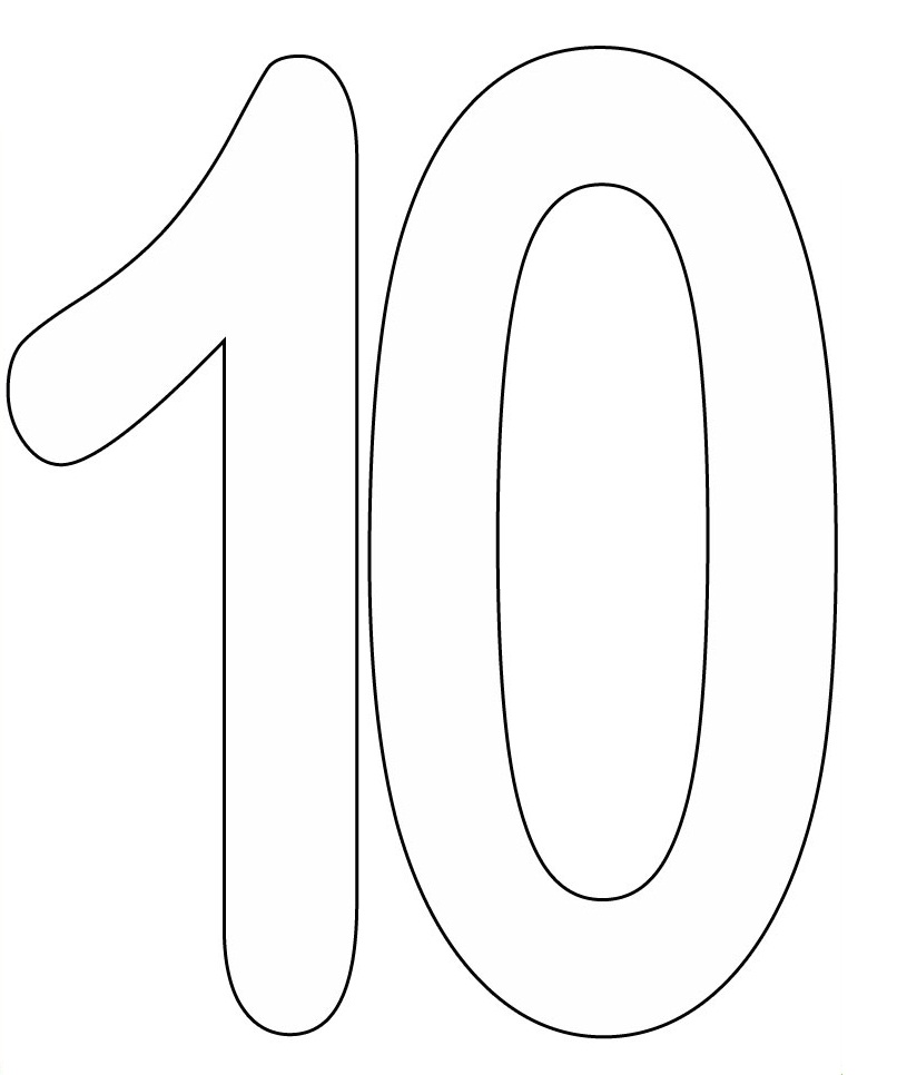 4 Best Images Of Number 10 Coloring Pages Printable Number 10