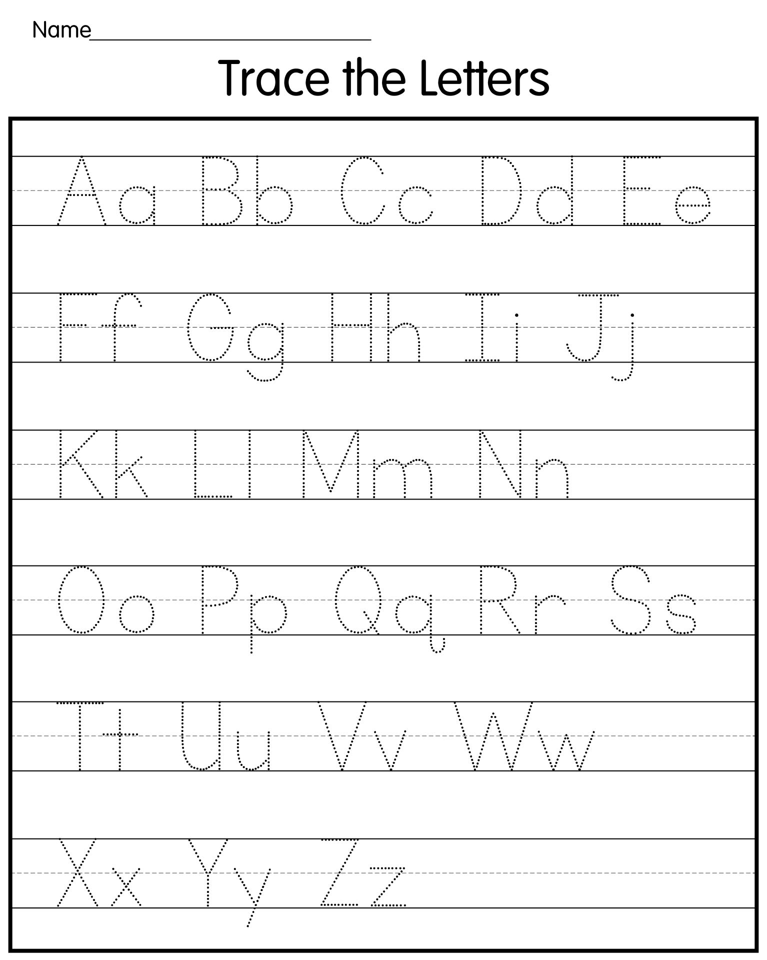 7 Best Images Of Free Printable Tracing Letters Preschool Worksheets 