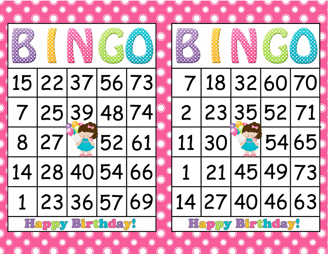 Free Printable Birthday Bingo Cards