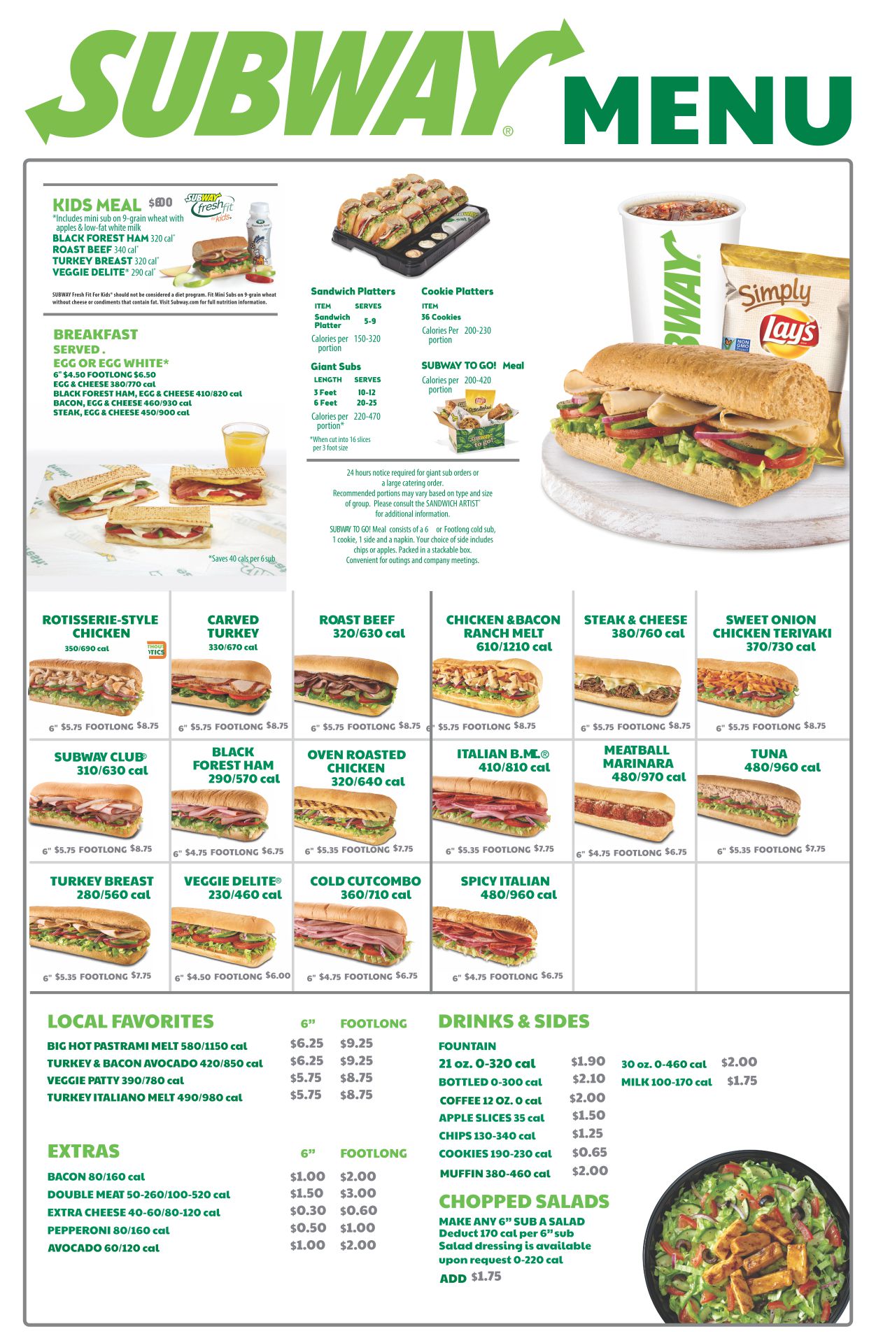 8 Best Images Of Printable Subway Menu 2015 Subway Menu Prices 