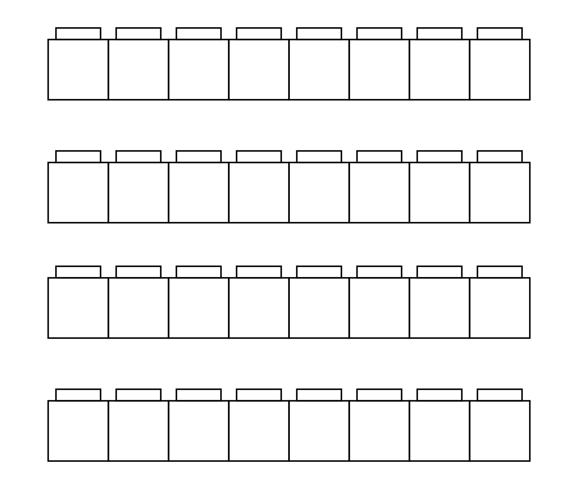 Clip Art Black and White Unifix Cubes Cliparts