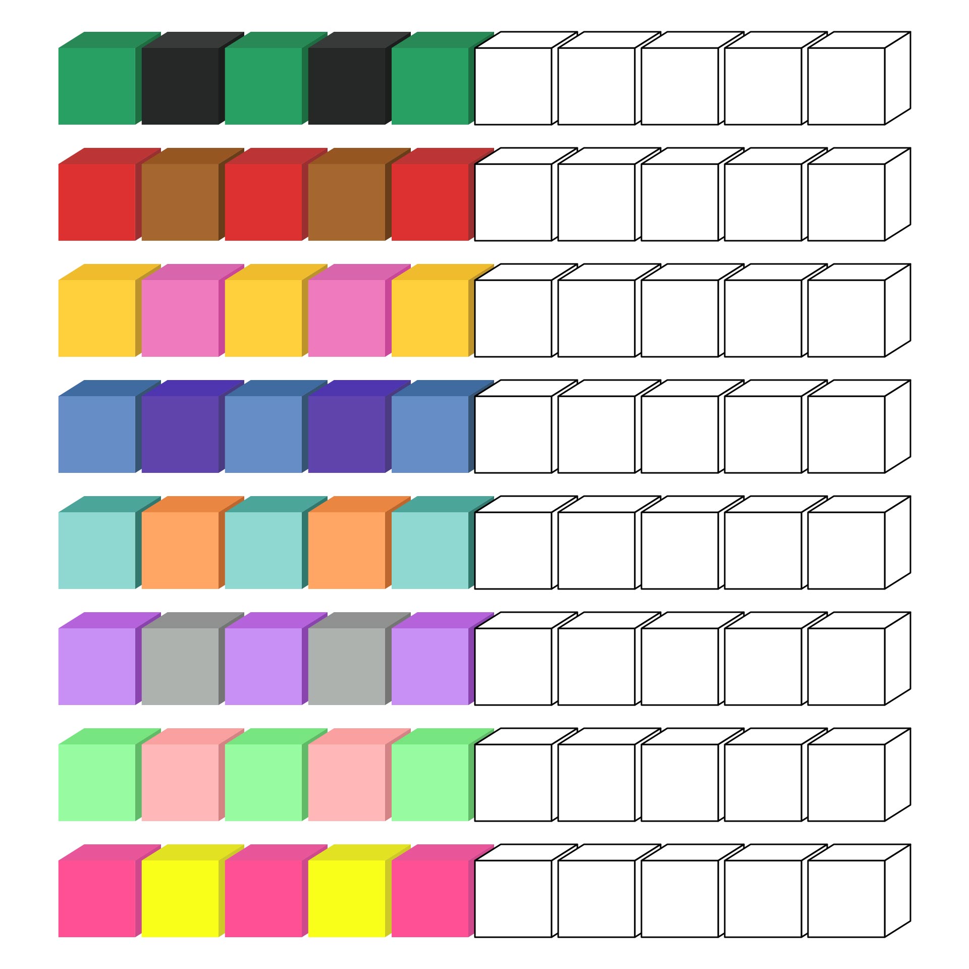 5 Best Images of Unifix Cube Template Printable Unifix Cube Pattern