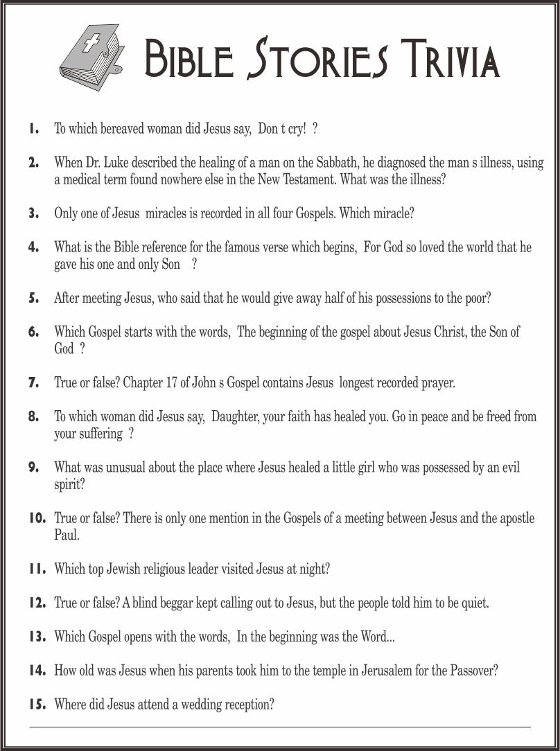 6 Best Images of Youth Bible Trivia Questions Printable - Printable Bible Trivia Questions ...