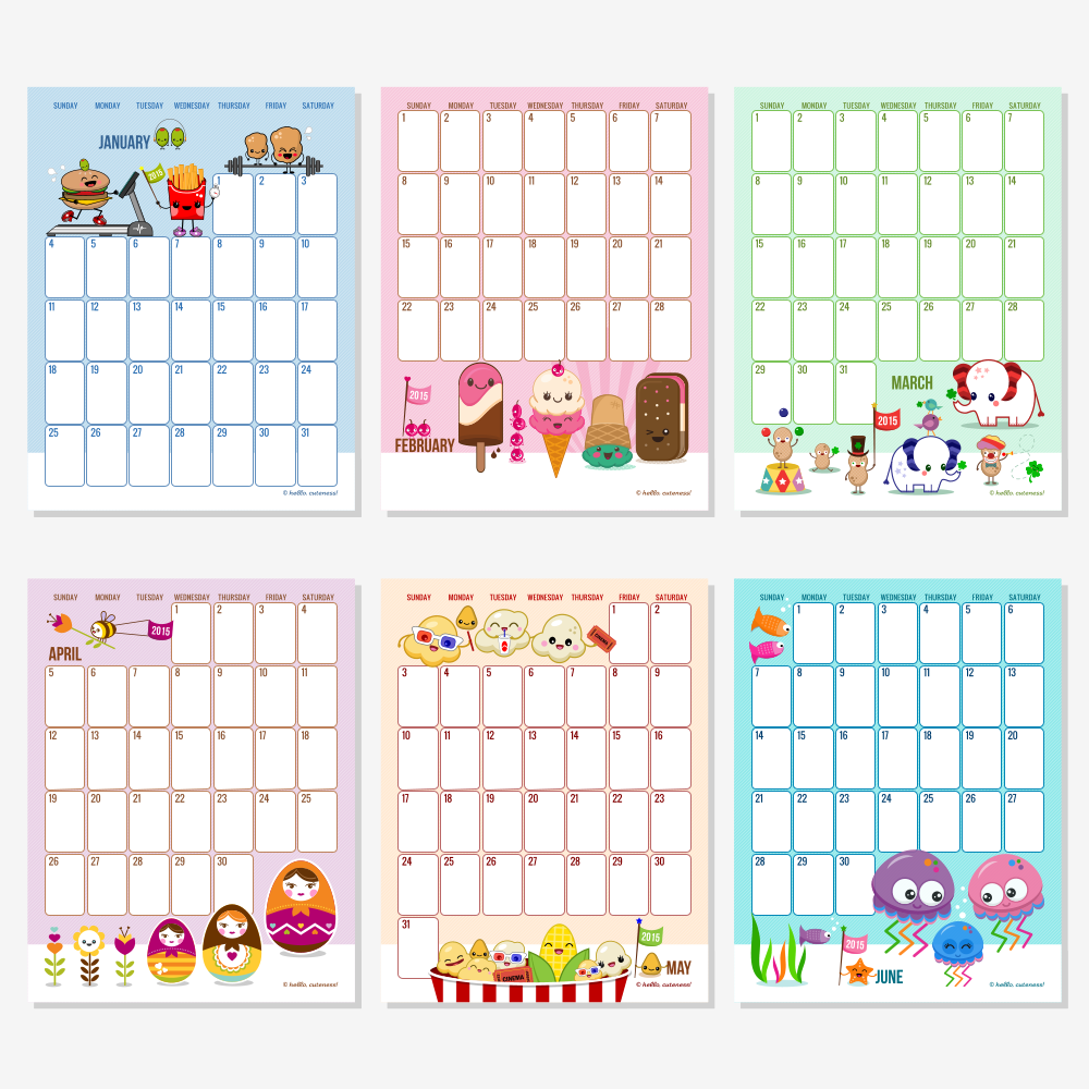 Free Cute Printable Calendar Customize and Print