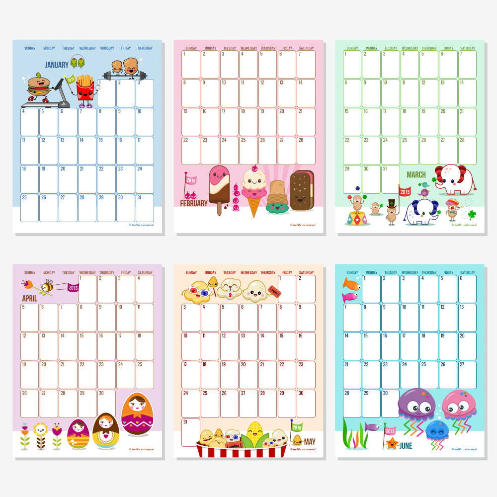 Cute Free Calendar Printable