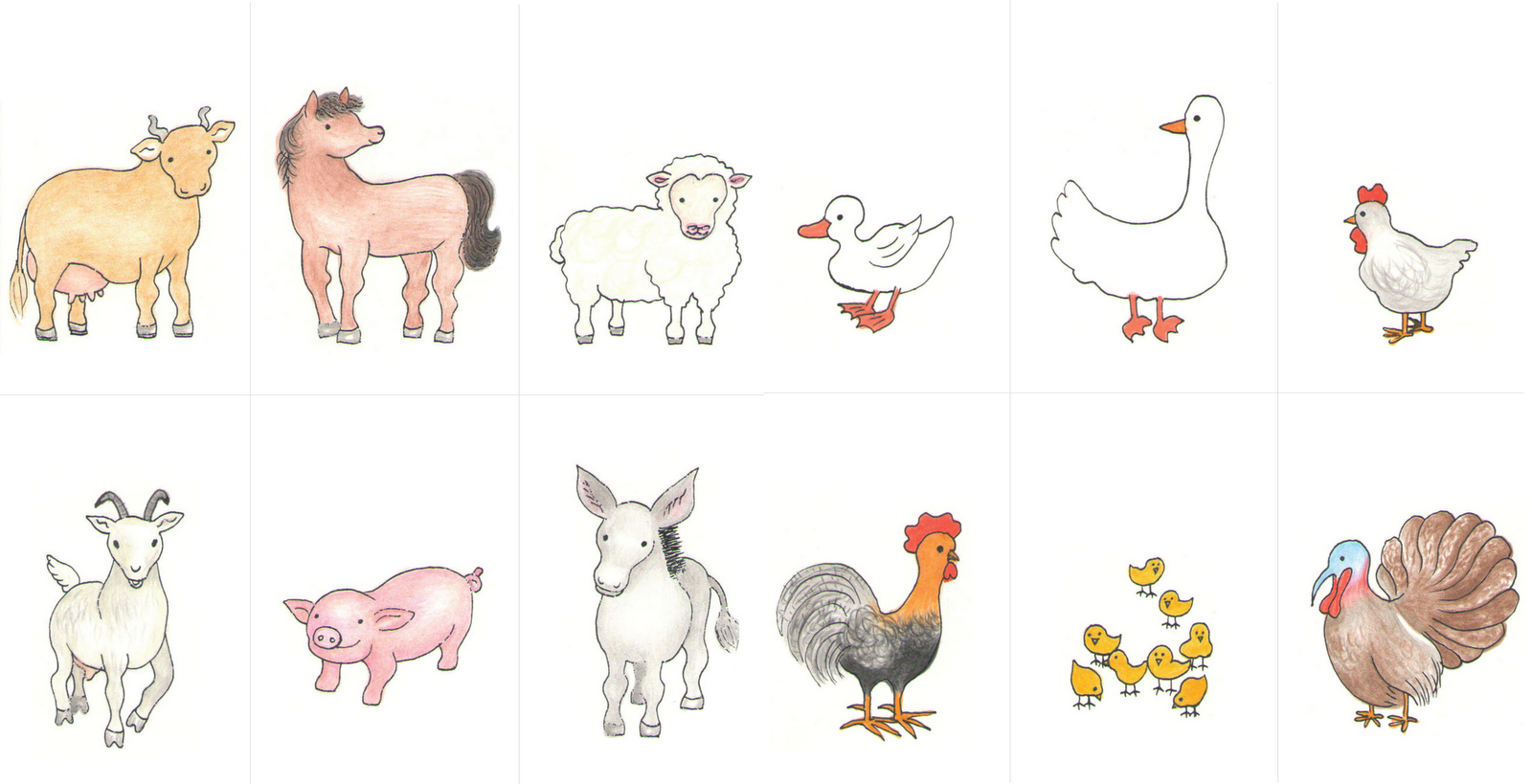 7 Best Images of Free Printable Farm Animal Matching Game Free