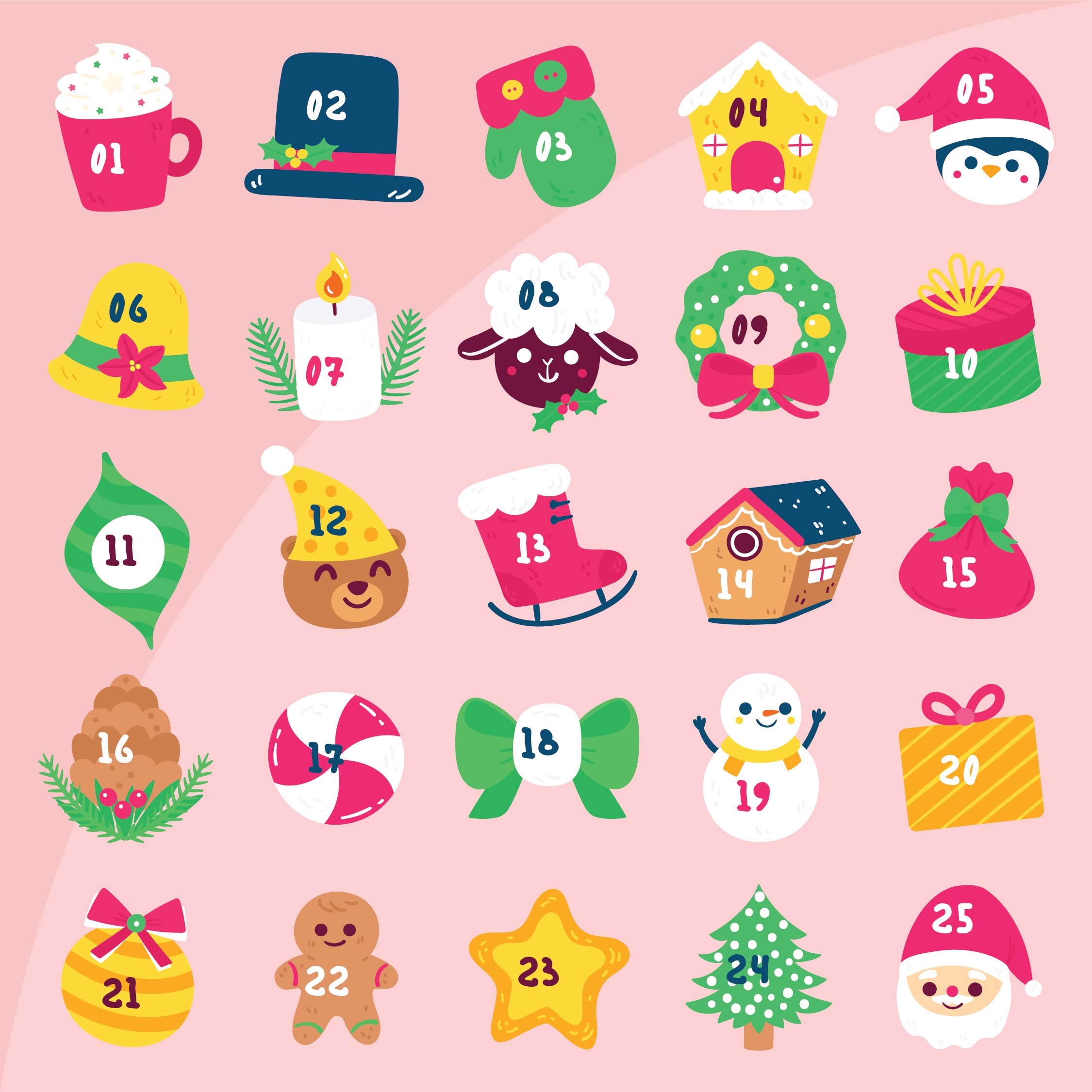 7 Best Images of Christmas Printable Number Stickers Free Printable