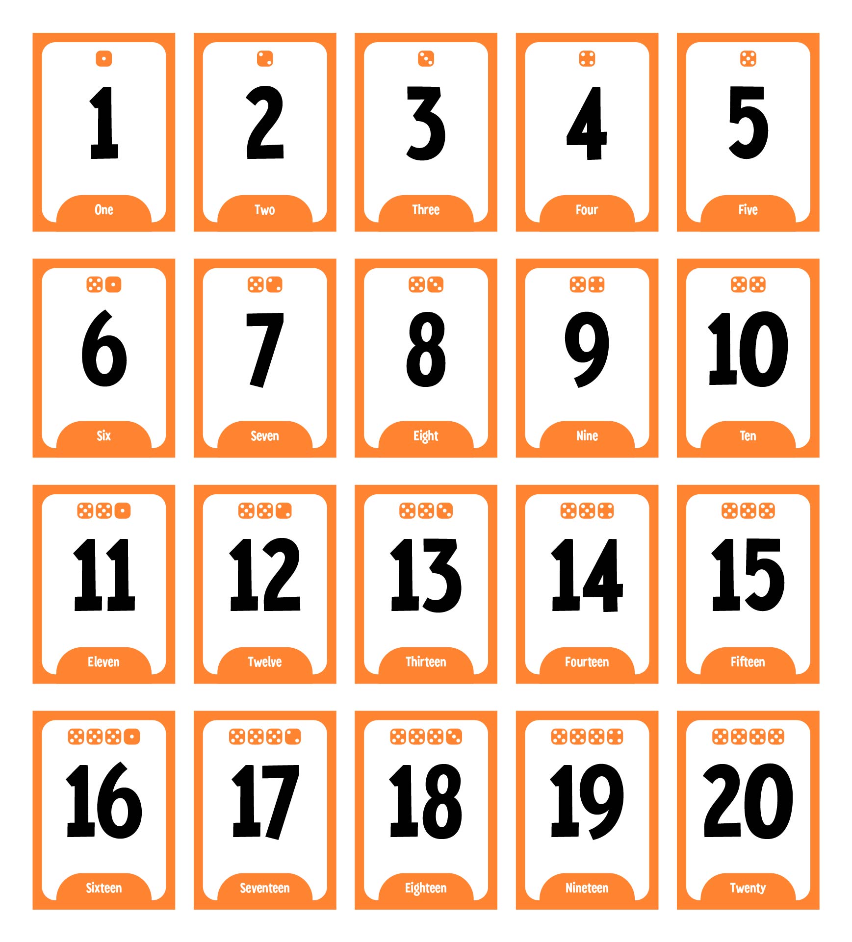 large printable numbers 1-20 That are Intrepid | Hunter Blog
 Numbers 1 20