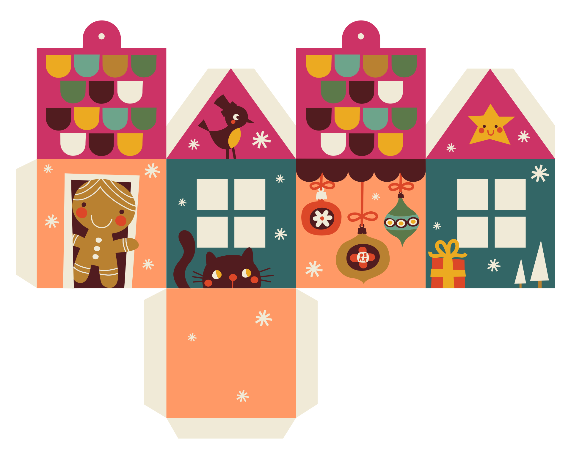 6 Best Images Of Free Printable Christmas Paper House Free Printable 