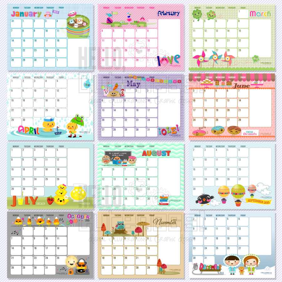 Hello Cuteness Calendars Kids Calendar Calendar Print vrogue.co