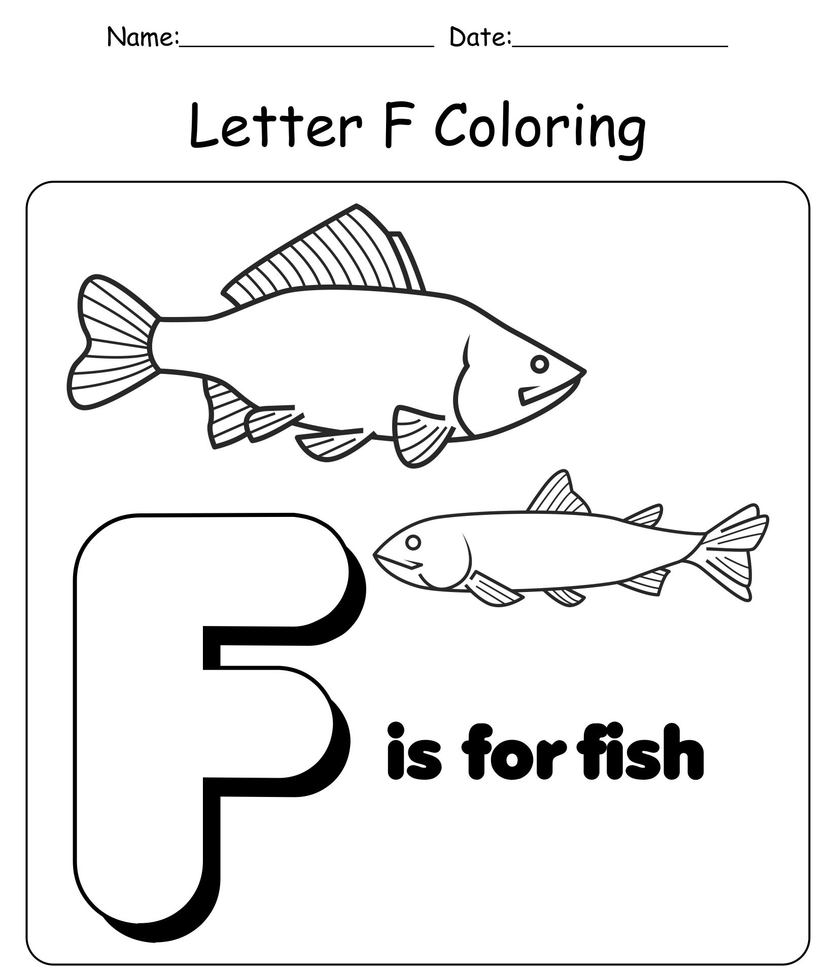 8 Best Images of Free Printable Alphabet Worksheets Letter F Letter F