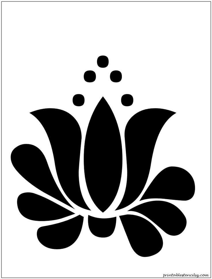 9 Best Images of Lotus Flower Stencils Free Printable Lotus Flower
