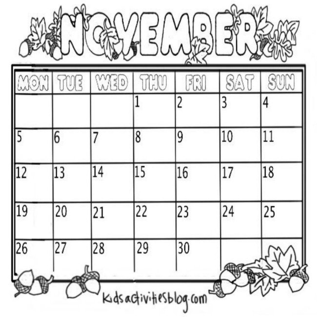 october coloring pages for preschool - photo #18
