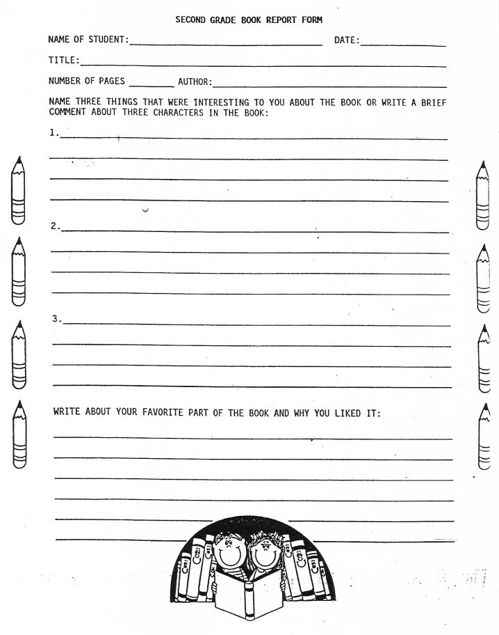 Printable sandwich book report template