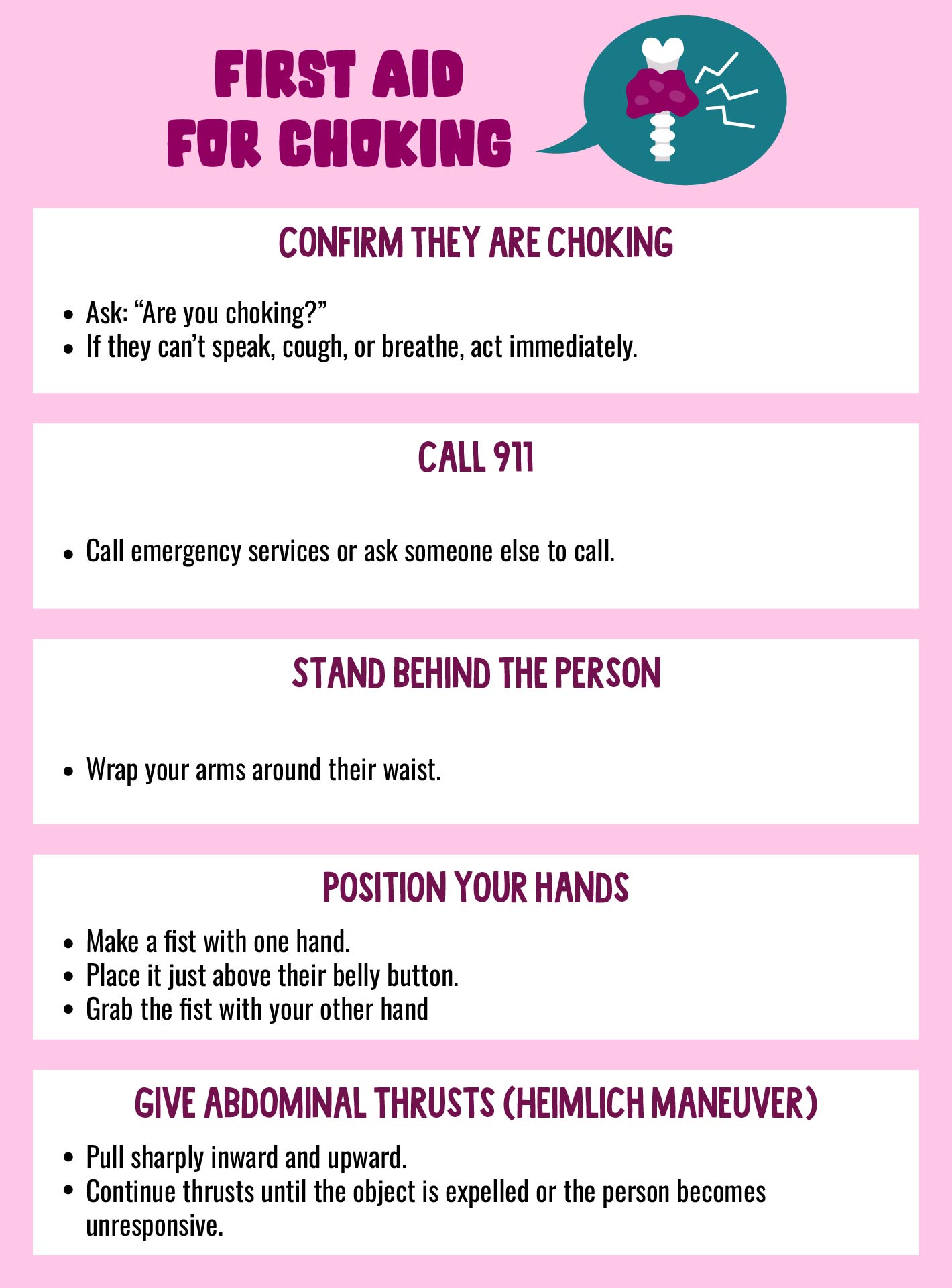 Free Printable Choking Poster Printable World Holiday