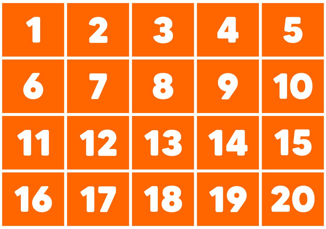6 Best Images Of Large Printable Numbers From 11 20 Printable Numbers 