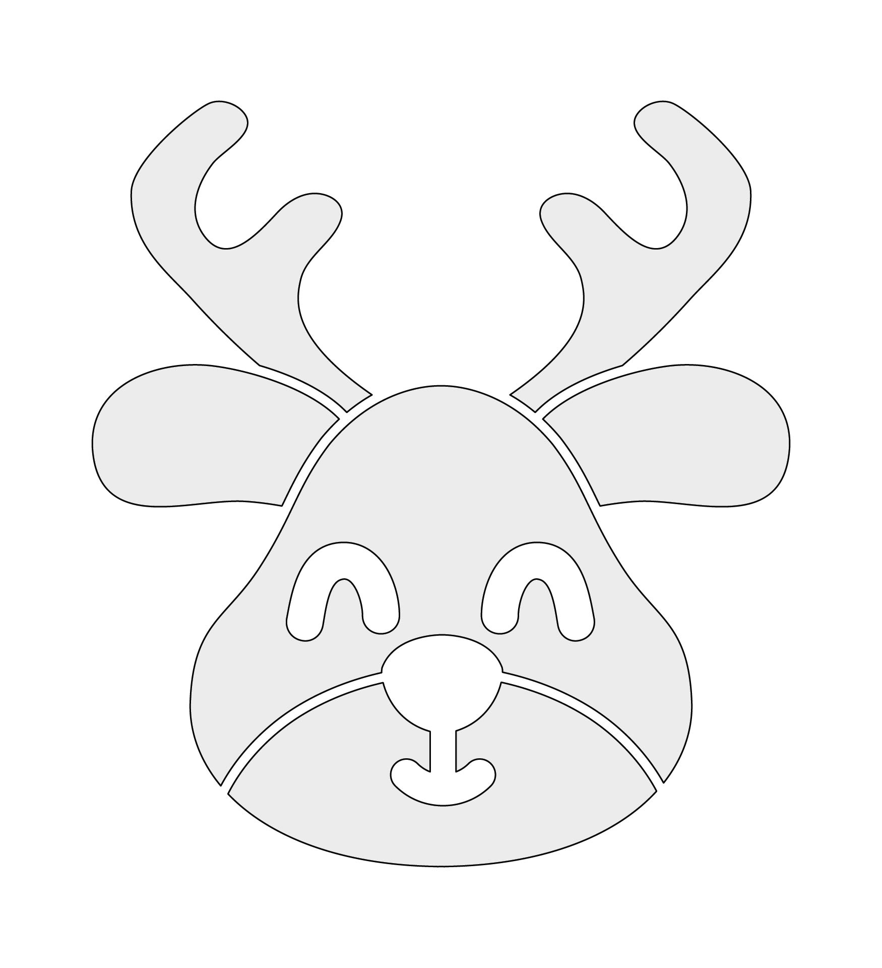 5 Best Images Of Free Printable Reindeer Stencil Free Reindeer 