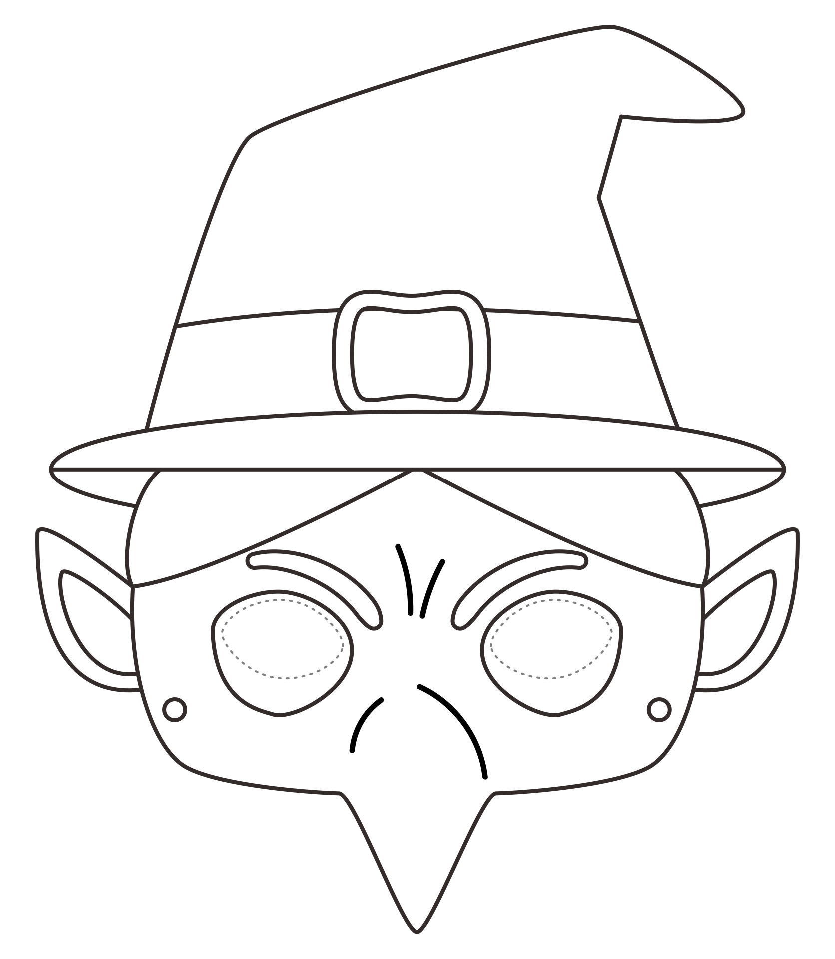 printable halloween masks coloring pages - photo #10