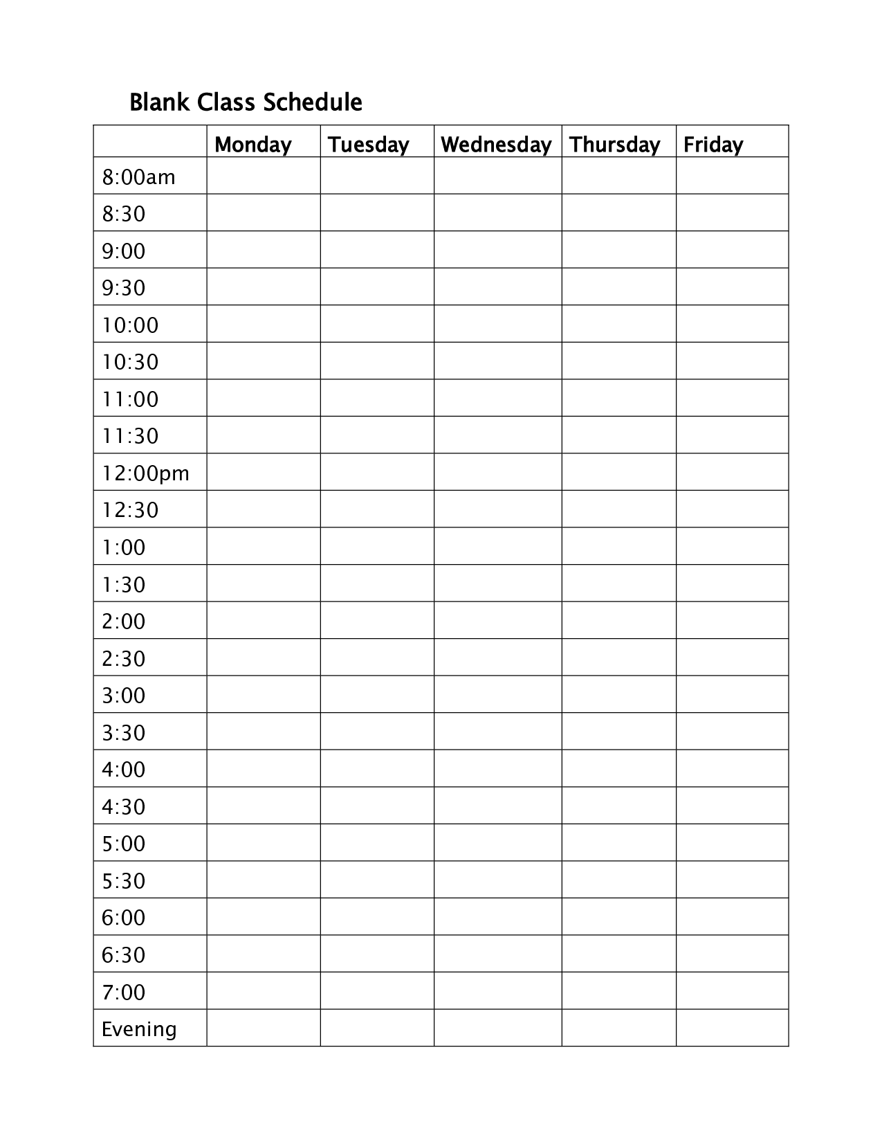 6 Best Images Of Free Printable Blank Daily Schedule Free Printable