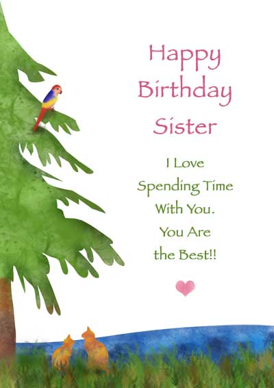 Free Printable Birthday Cards From Sister To Sister