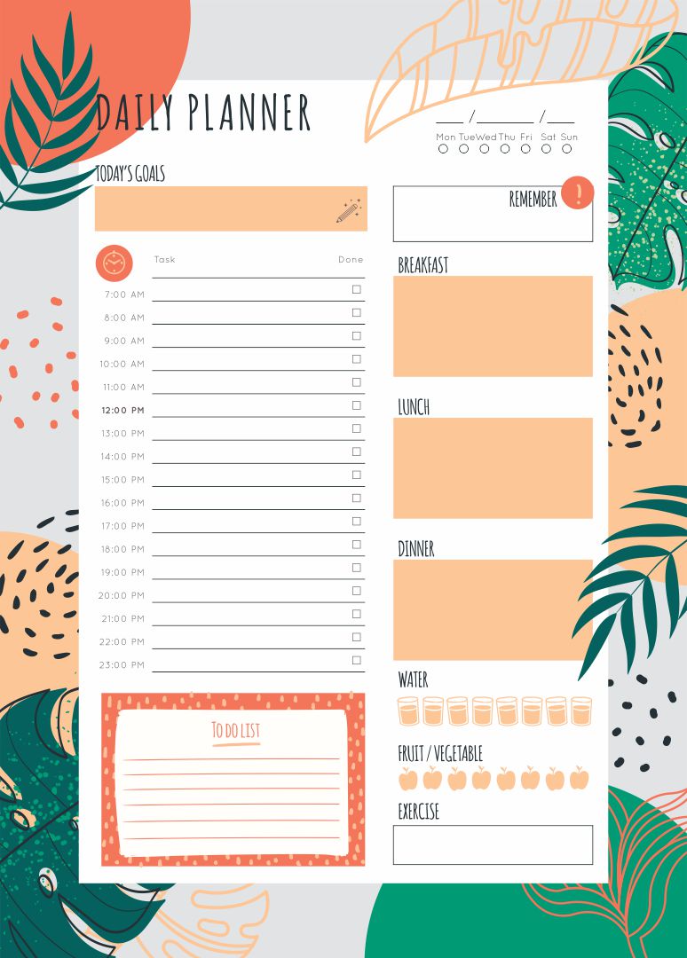 6 Best Images Of Free Printable Blank Daily Schedule Free Printable 