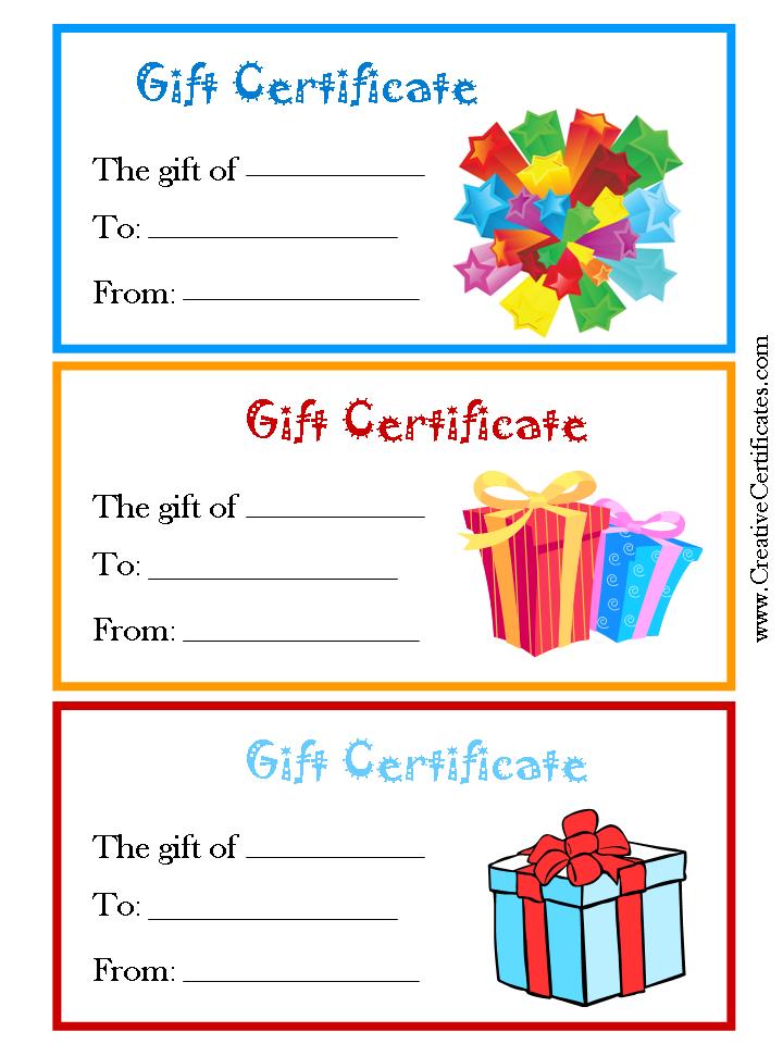 Printable Free Gift Certificate Template