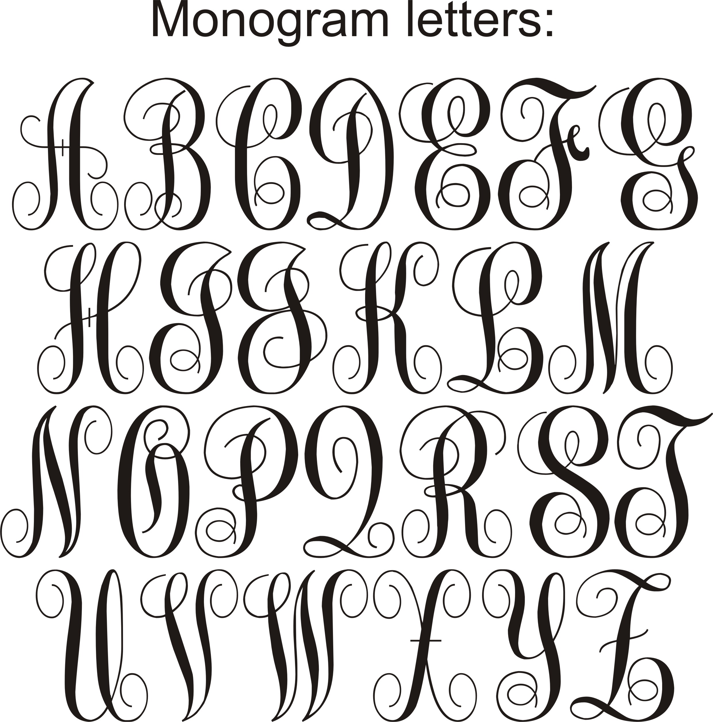 5 Best Images of 3 Letter Monogram Printable Template Free Printable