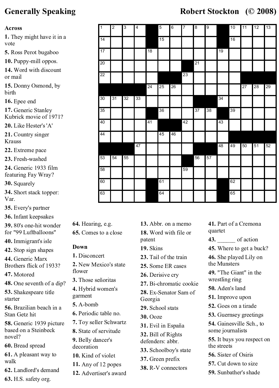 Free Printable Crossword Puzzle Maker. Cheap Free ...