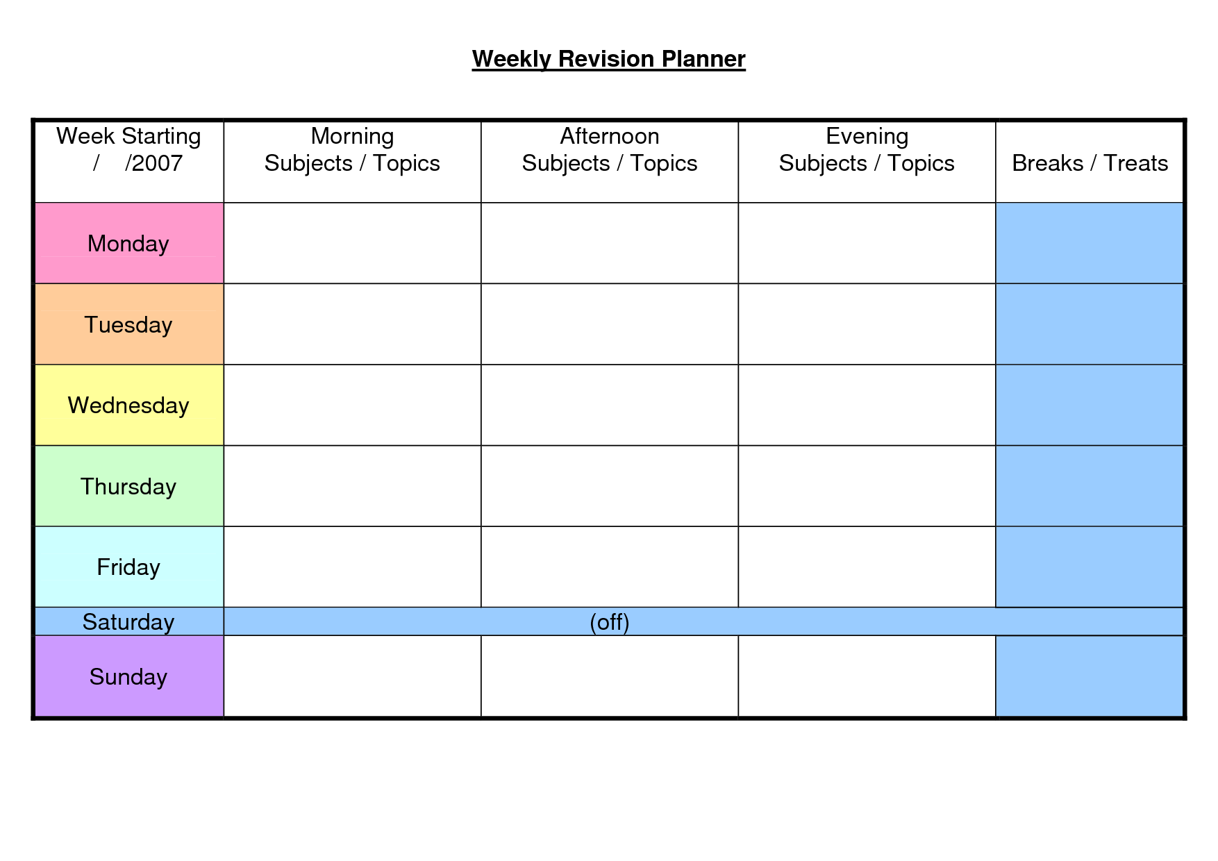 Homework organiser