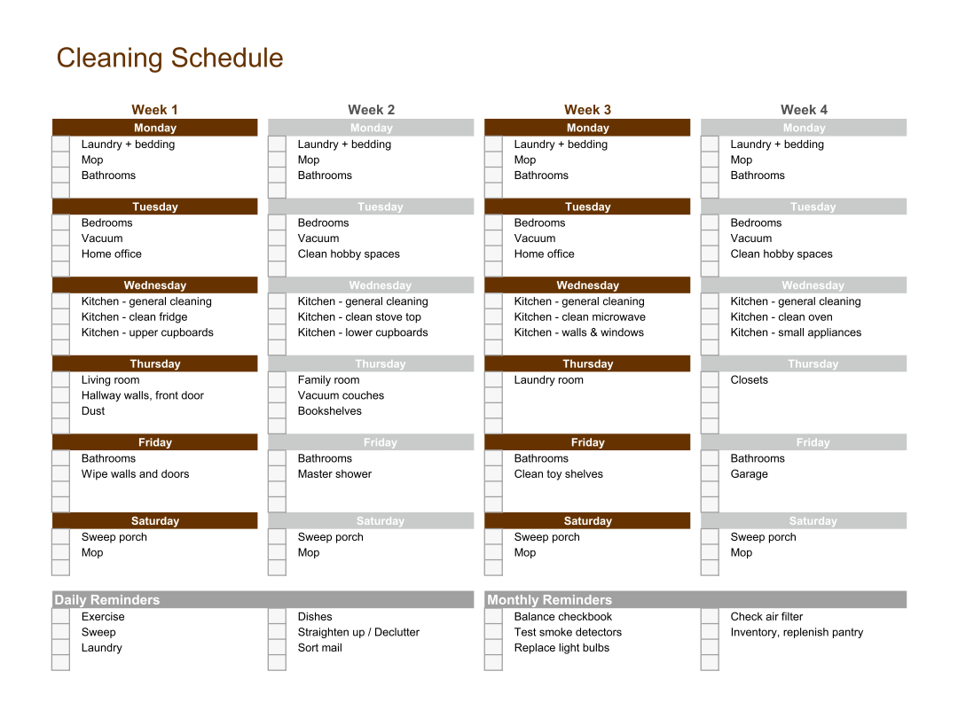 6 Best Images of Bathroom Schedule Printable - Free Printable Bathroom