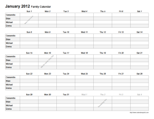 6 Best Images of Free Printable Family Calendar - Printable Weekly