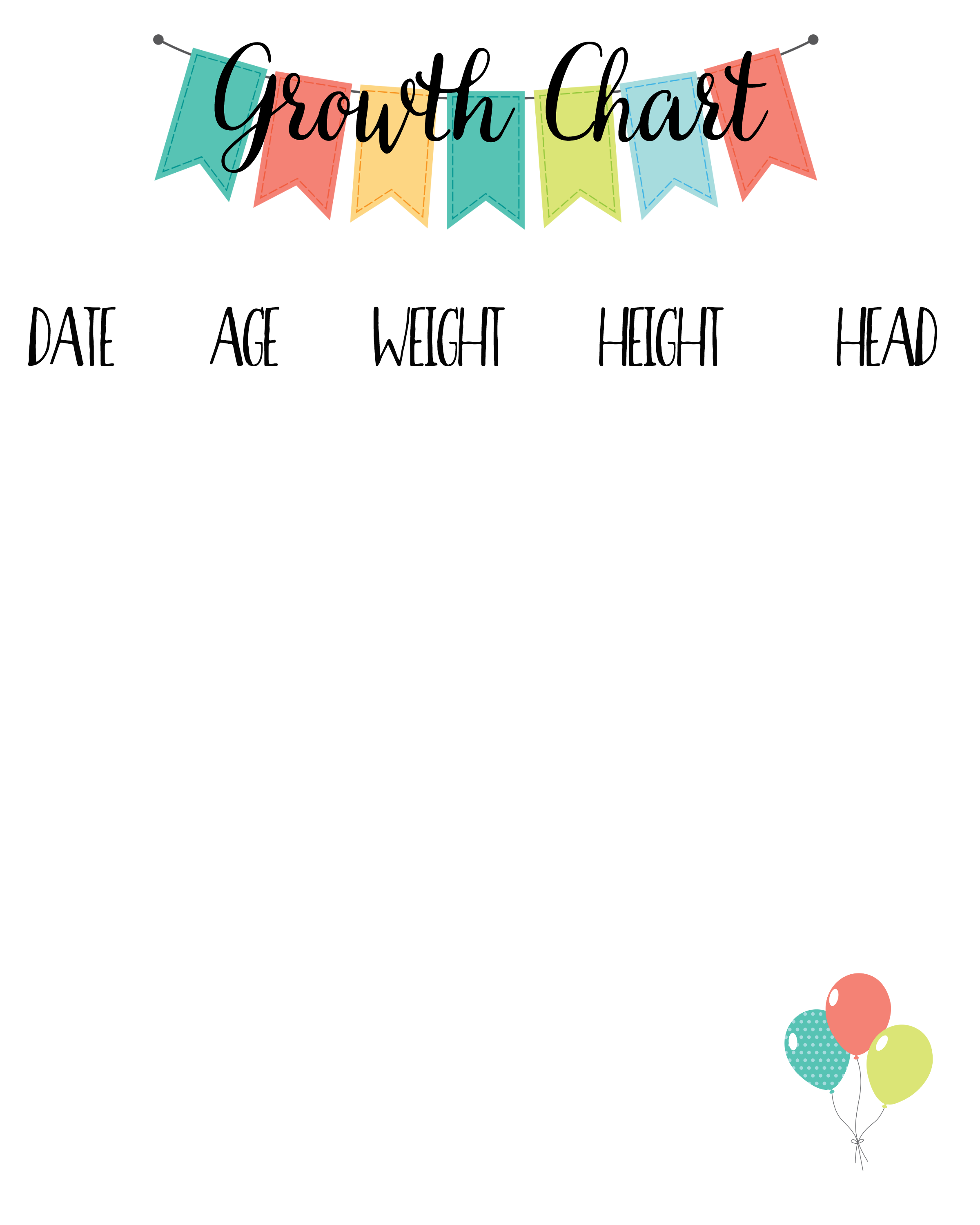 Free Printable Printable Growth Chart Free Printable Templates