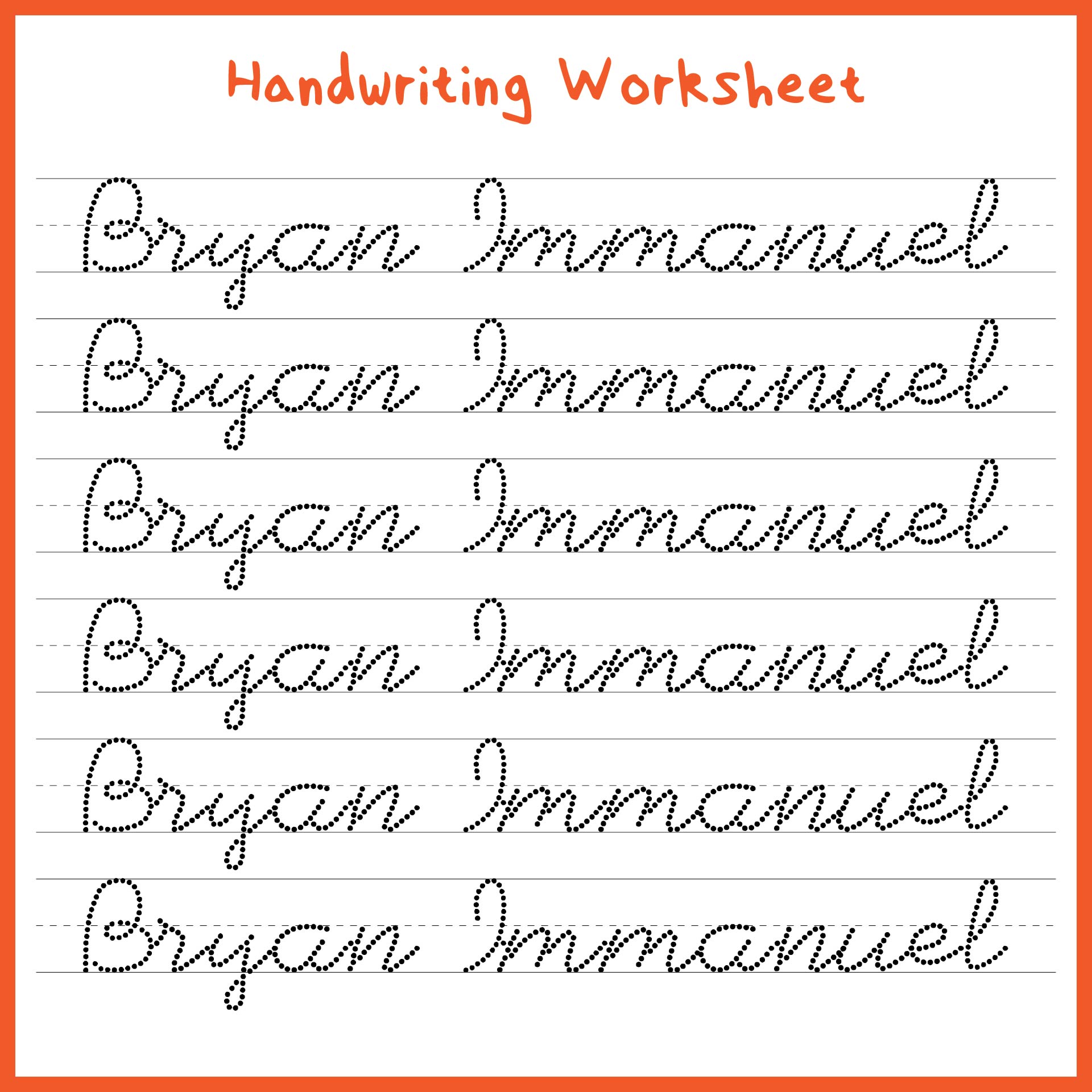 7 Best Images of Handwriting Printable Kindergarten Worksheets