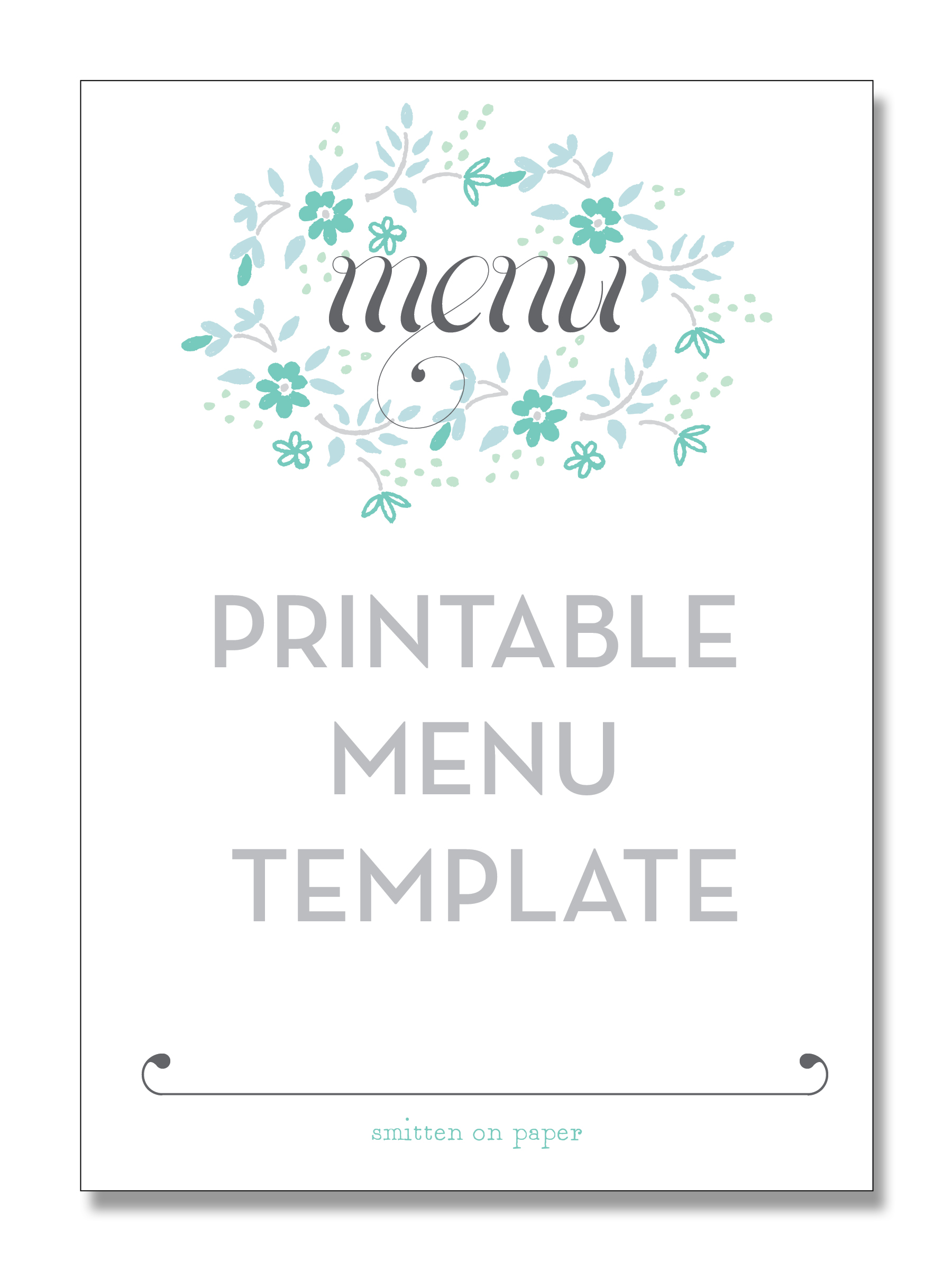 Free Printable Restaurant Menu Templates