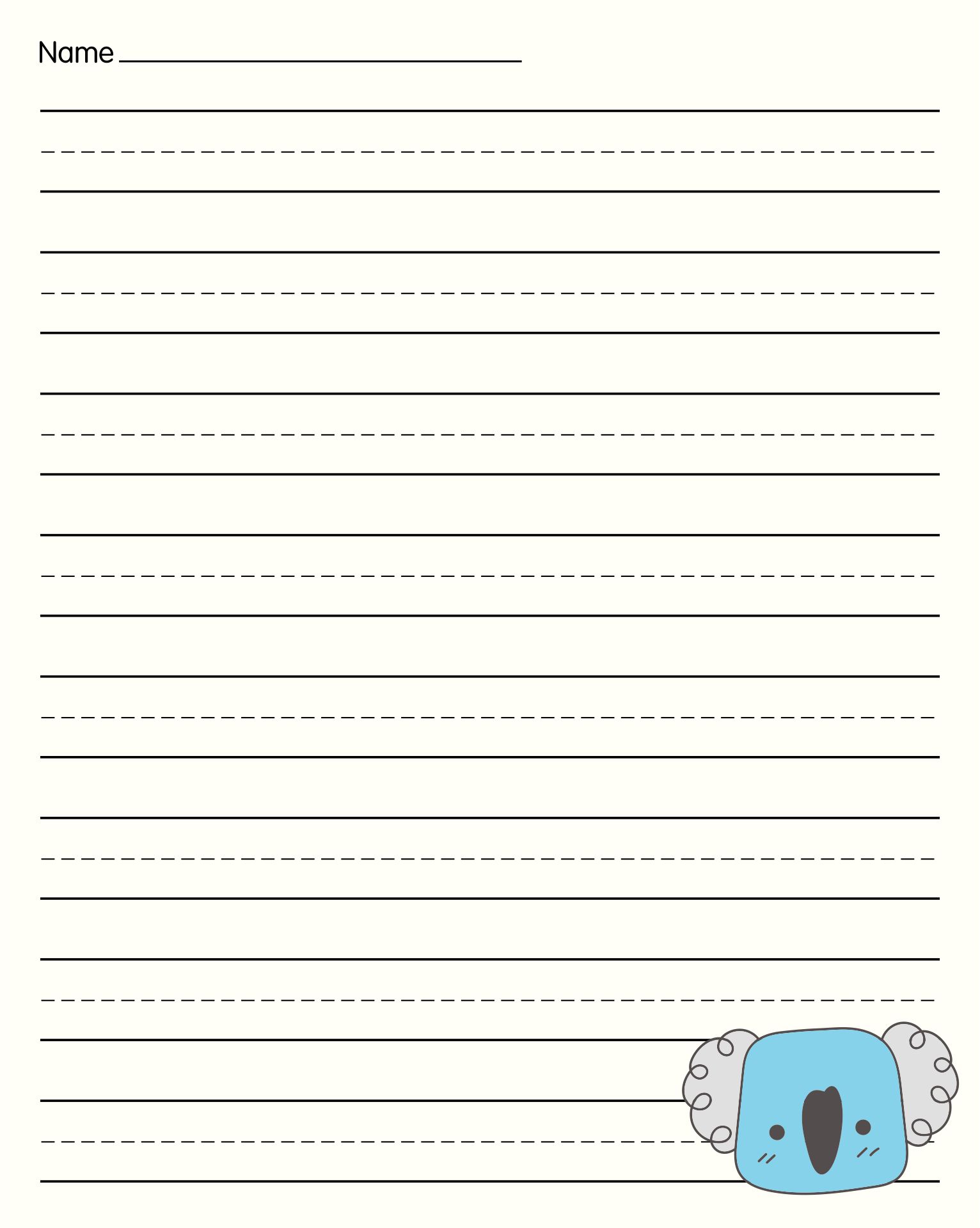 Free Printable Primary Handwriting Paper Free Printable Lined Paper 