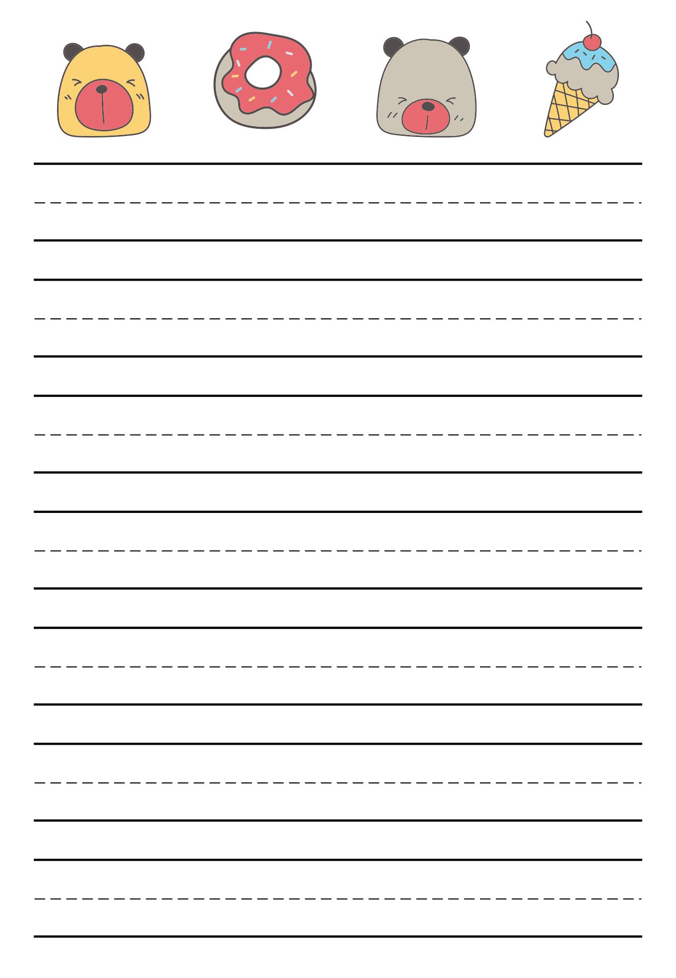 Free Printable Handwriting Paper For Preschoolers